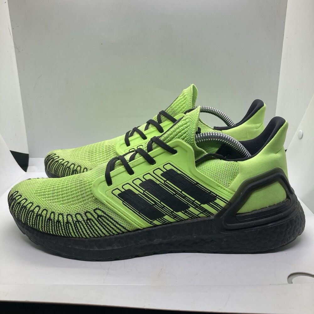 Adidas UltraBoost 20 Mens 10.5 Signal Green Black Shoes Sneakers